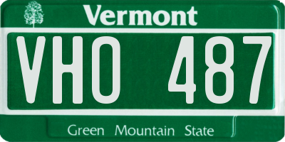 VT license plate VHO487