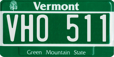 VT license plate VHO511