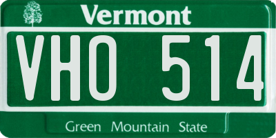 VT license plate VHO514