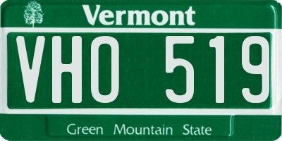 VT license plate VHO519