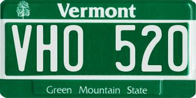 VT license plate VHO520