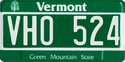 VT license plate VHO524