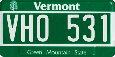 VT license plate VHO531