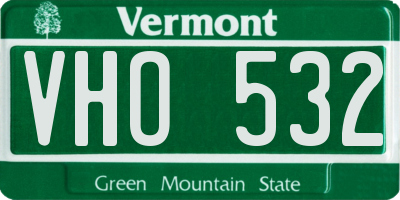 VT license plate VHO532