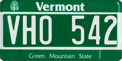 VT license plate VHO542
