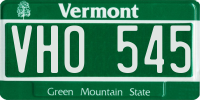 VT license plate VHO545