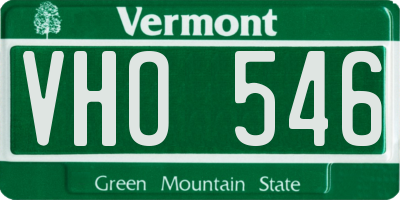 VT license plate VHO546