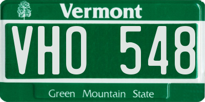 VT license plate VHO548