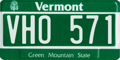 VT license plate VHO571