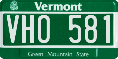 VT license plate VHO581