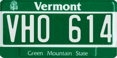 VT license plate VHO614