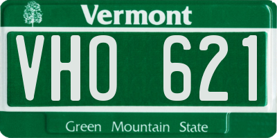 VT license plate VHO621