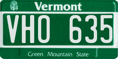 VT license plate VHO635