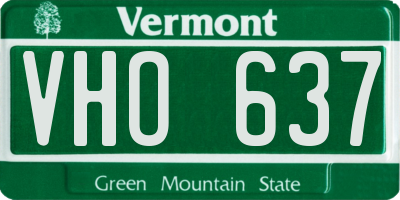 VT license plate VHO637