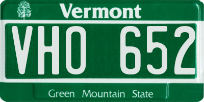 VT license plate VHO652