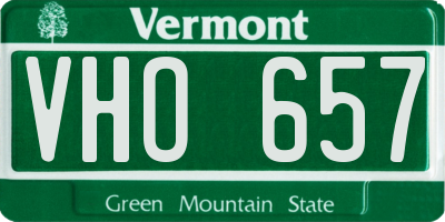 VT license plate VHO657