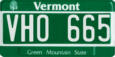 VT license plate VHO665