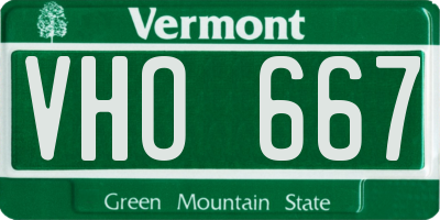 VT license plate VHO667