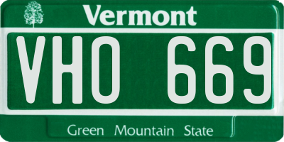 VT license plate VHO669