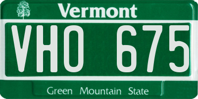 VT license plate VHO675