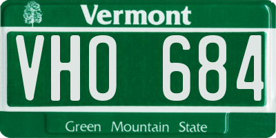 VT license plate VHO684
