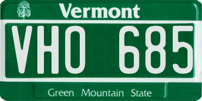 VT license plate VHO685