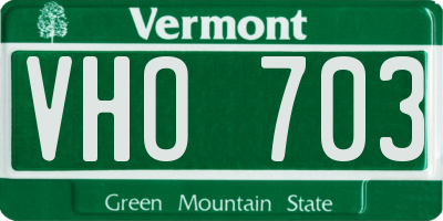 VT license plate VHO703