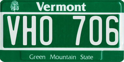 VT license plate VHO706