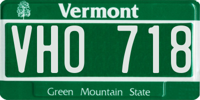 VT license plate VHO718