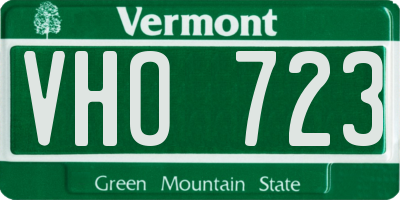 VT license plate VHO723