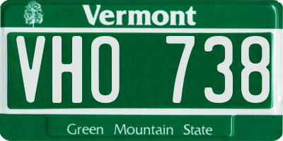 VT license plate VHO738