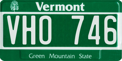 VT license plate VHO746