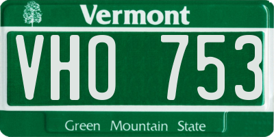 VT license plate VHO753