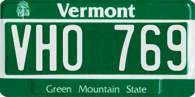 VT license plate VHO769