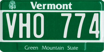 VT license plate VHO774