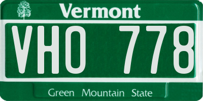 VT license plate VHO778