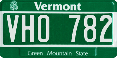 VT license plate VHO782