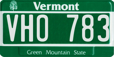 VT license plate VHO783
