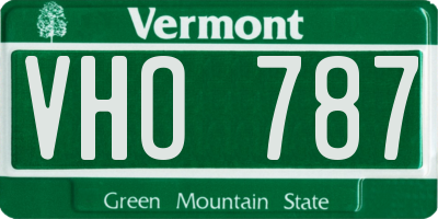 VT license plate VHO787