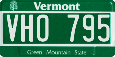 VT license plate VHO795