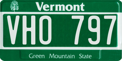 VT license plate VHO797