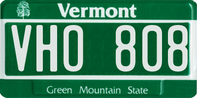 VT license plate VHO808