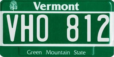 VT license plate VHO812