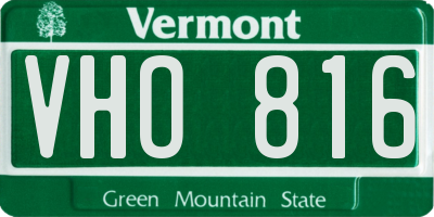VT license plate VHO816