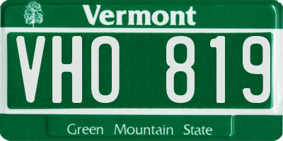 VT license plate VHO819