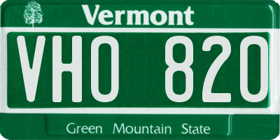 VT license plate VHO820