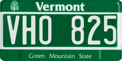 VT license plate VHO825