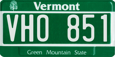 VT license plate VHO851