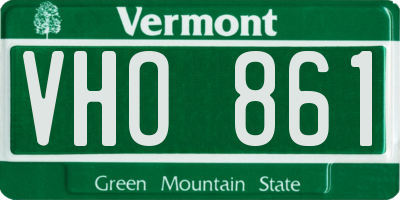 VT license plate VHO861