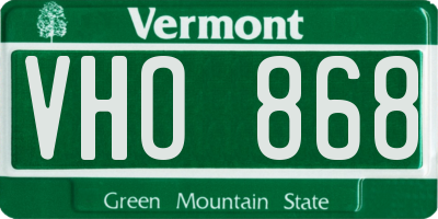 VT license plate VHO868